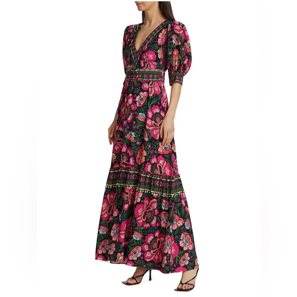 FARM Rio Floral Maxi Dress - Pink and Green - Picture 3 of 10